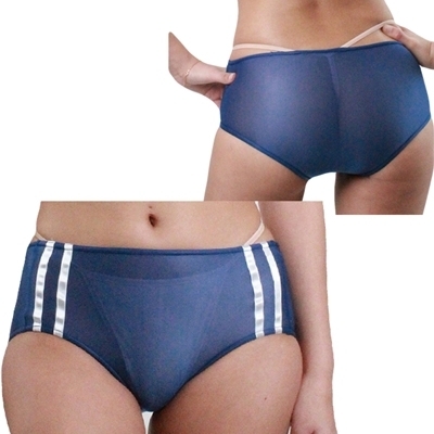 UNISEX 極薄ストレッチサテンラインブルマ