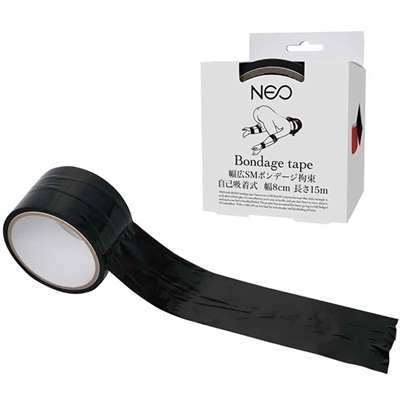 <NEO>幅広SMボンデージ拘束 自己吸着式 幅8cm (黒)