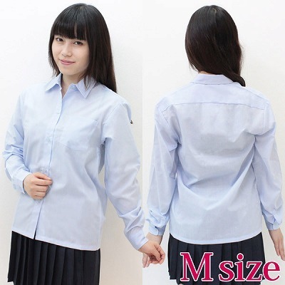 長袖シャツ単品 サックス M