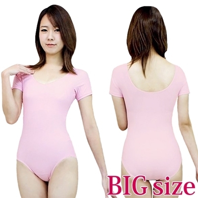 ショートスリーブレオタード単品 ピンク BIG