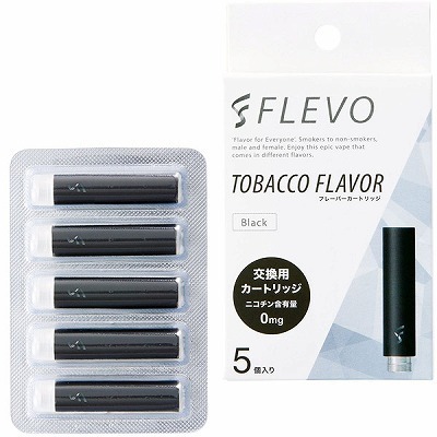 FLEVO 交換用カートリッジ 5本入り (タバコフレーバー 黒)