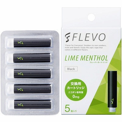 FLEVO 交換用カートリッジ 5本入り (ライムメンソール 黒)