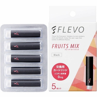 FLEVO 交換用カートリッジ 5本入り (フルーツミックス 黒)